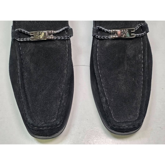 Stacy Adams Neville Men\'s Loafers Size 10.5 M Black Suede Slip-On‎ Bit Shoes main image 15